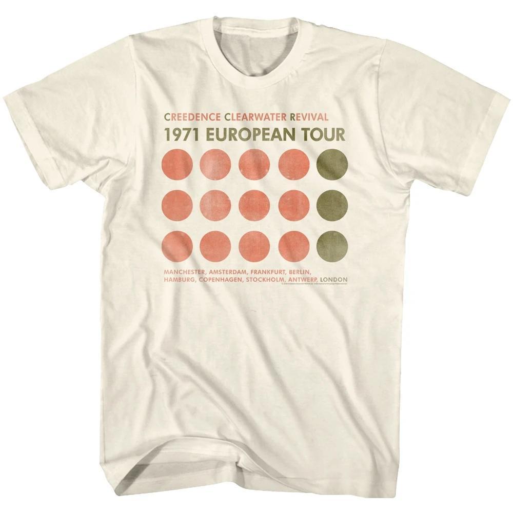 NWOT Creedence Clearwater Revival European Tour 1971 Unisex T Shirt Size L